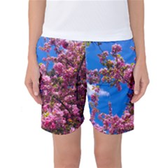 Pink Flowers Women s Basketball Shorts