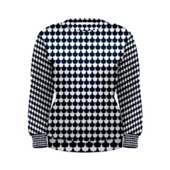 Navy And White Scallop Repeat Pattern Women s Sweatshirts