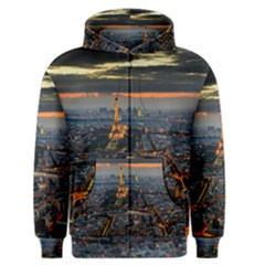 Paris From Above Men s Zipper Hoodies