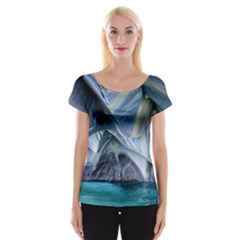 Marble Caves 1 Women s Cap Sleeve Top by trendistuff