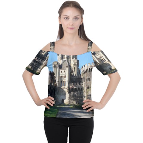 Butron Castle Women s Cutout Shoulder Tee by trendistuff