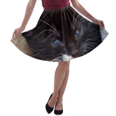 Kitty In A Corner A-line Skater Skirt