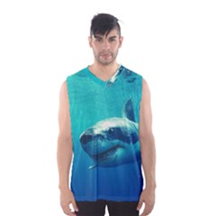 Great White Shark 1 Men s Basketball Tank Top by trendistuff