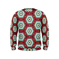 Hexagons Pattern  Kid s Sweatshirt