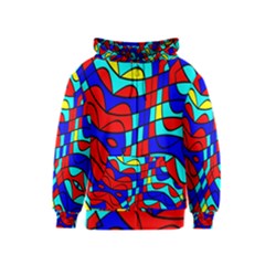 Colorful Bent Shapes Kids Zipper Hoodie