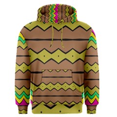 Rhombus And Waves Men s Pullover Hoodie