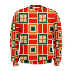 Squares And Rectangles In Retro Colors  Men s Sweatshirt by LalyLauraFLM