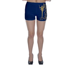 Baton Love In Gold & Navy Shorts by GalaxySpirit