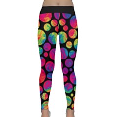 Rainbow Marbled Planets Yoga Leggings  by GalaxySpirit