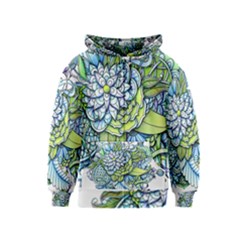 Peaceful Flower Garden Kids  Zipper Hoodie by Zandiepants