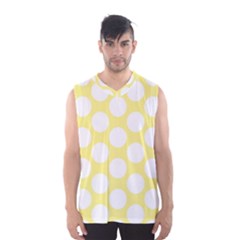 Yellow Polkadot Men s Basketball Tank Top by Zandiepants