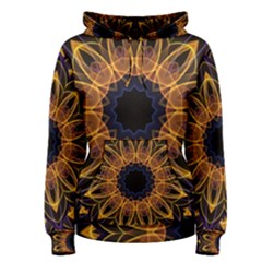 Yellow Purple Lotus Mandala Women s Pullover Hoodie by Zandiepants