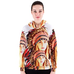 Indian 3 Women s Zipper Hoodie by indianwarrior