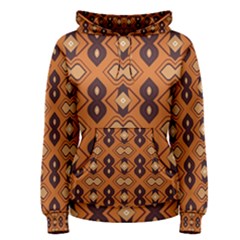 Brown Leaves Pattern Women s Pullover Hoodie by LalyLauraFLM