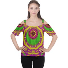 Let The Calm And The Sunshine In Women s Cutout Shoulder Tee