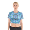 Sapphire Ice Flame, Light Bright Crystal Wheel Cotton Crop Top View1