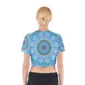 Sapphire Ice Flame, Light Bright Crystal Wheel Cotton Crop Top View2