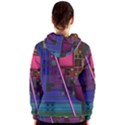 Jewel City, Radiant Rainbow Abstract Urban Women s Zipper Hoodie View2