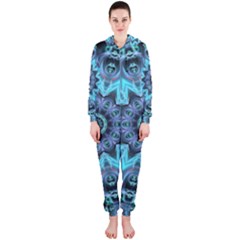 Star Connection, Abstract Cosmic Constellation Hooded Jumpsuit (ladies)  by DianeClancy