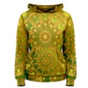 Yellow Green Abstract Wheel Of Fire Women s Pullover Hoodie View1