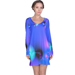 Love In Action, Pink, Purple, Blue Heartbeat 10000x7500 Long Sleeve Nightdress by DianeClancy