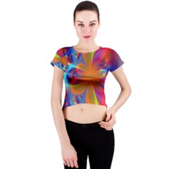 Bright Crew Neck Crop Top by Delasel