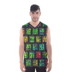 Colorful Buttons               Men s Basketball Tank Top