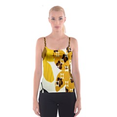 1920s Sunflower Print Spaghetti Strap Top