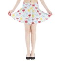 Seamless Colorful Flowers Pattern Mini Flare Skirt View3