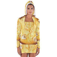 White Chocolate Chip Lemon Cookie Novelty Women s Long Sleeve Hooded T-shirt by WaltCurleeArt