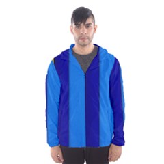 Rainbow Painting On Wood Hooded Wind Breaker (men) by StuffOrSomething