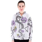 2 Combo Flowersa  Women s Zipper Hoodie