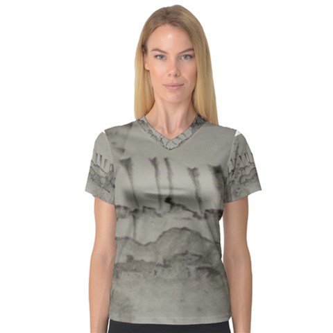 Peace In The Valley Series #44 Women s V-neck Sport Mesh Tee by theplaybillstore