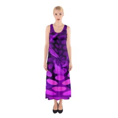 Abstract In Purple Sleeveless Maxi Dress by FunWithFibro