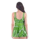 Festive Chic Green Glitter Shiny Glamour Sparkles Skater Dress Swimsuit View2