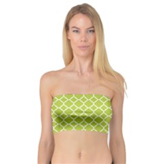 Spring Green Quatrefoil Pattern Bandeau Top by Zandiepants