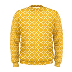 Sunny Yellow Quatrefoil Pattern Men s Sweatshirt by Zandiepants