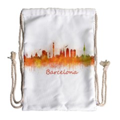 Barcelona City Art Drawstring Bag (large)