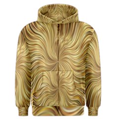 Chic Festive Elegant Gold Stripes Men s Zipper Hoodie by yoursparklingshop