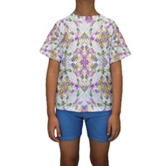 Geometric Boho Chic Kid s Short Sleeve Swimwear by dflcprintsclothing