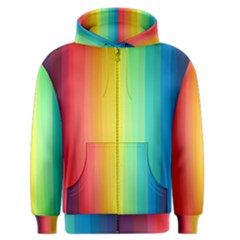 Sweet Colored Stripes Background Men s Zipper Hoodie by TastefulDesigns