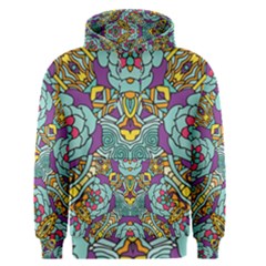 Mariager   Bold Blue,purple And Yellow Flower Design   Men s Pullover Hoodie by Zandiepants