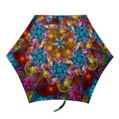 Spirals And Curlicues Mini Folding Umbrellas by WolfepawFractals