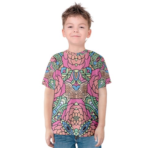 Petals, Carnival, Bold Flower Design Kid s Cotton Tee by Zandiepants