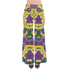 Petals, Mardi Gras, Bold Floral Design Pants by Zandiepants