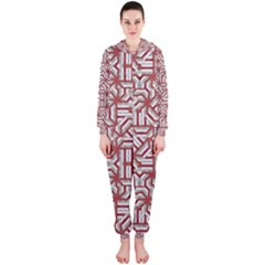 Interlace Tribal Print Hooded Jumpsuit (ladies) 