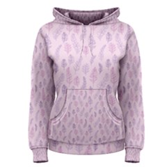 Whimsical Feather Pattern, Pink & Purple, Women s Pullover Hoodie by Zandiepants