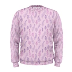 Whimsical Feather Pattern, Pink & Purple, Men s Sweatshirt by Zandiepants