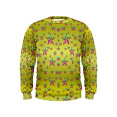 Flower Power Stars Kids  Sweatshirt