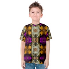 Contemplative Floral And Pearls  Kid s Cotton Tee